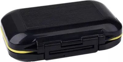 Produktbild von Doppelseitige Angelgerät Box 12 Fächer Angelköder Haken Aufbewahrungsbox Angelzubehör Aufbewahrungskoffer Hobbybox Schwarz S