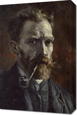 Obrázek produktu pro Obraz 40x60cm Autoportrét s dýmkou, Van Gogh Vintage
