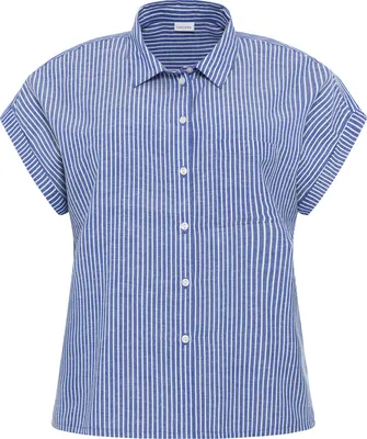 Produktbild von LASCANA Hemdbluse blau-weiß gestreift Größe 48/50
