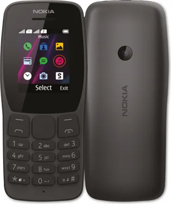 Produktbild von Nokia 110, Balken, Dual-SIM, 4,5 cm (1.77"), 0,3 MP, 800 mAh, Schwarz