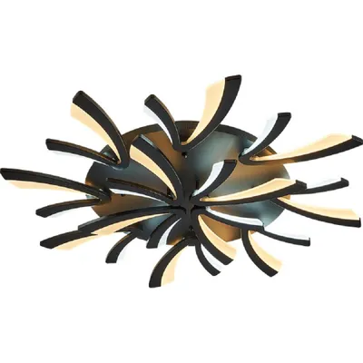 Immagine prodotto di XW062Black-12: Plafoniera LED con telecomando, colore e intensità della luce regolabili, dimmerabile