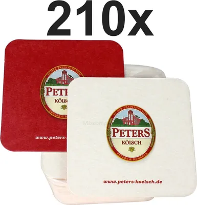 Produktbild von Peters Kölsch Bierdeckel Untersetzer Aktion - 210 Stück (3x 70er Packung)