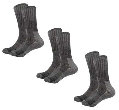 Imagen del producto de Solidchoice - Juego de 3 pares de calcetines de lana merino térmica para hombre, ideales para senderismo y esquí
