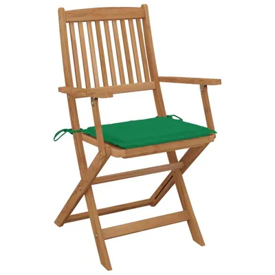 Image de vidaXL Klappbare Gartenstühle mit Kissen 8 Stk. Massivholz Akazie