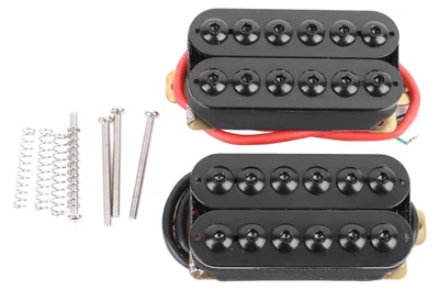Immagine prodotto di Pickup a doppia bobina in metallo per ponte manico, esagonale, testina magnetica grande, accessorio per chitarra elettrica, nero