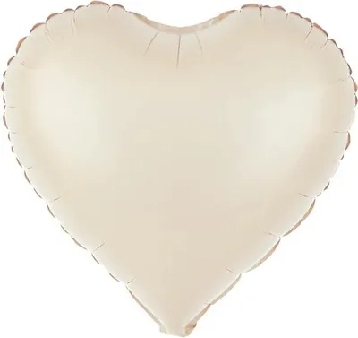 Produktbild von Herz-Folienballon, matt creme, 45cm