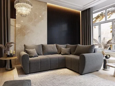 Zdjęcie produktu dla Masseno Narożnik MADISON L R-S z funkcją spania i pojemnikiem na pościel Kształt L, Rozkładana sofa, Rogówka - Jasnoszary, SAWANA 21