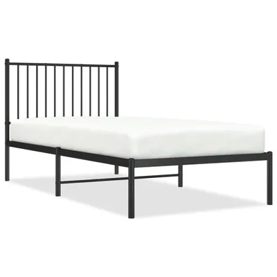 Obrázok produktu pre Kovový rám postele s čelom čierny 90x190 cm