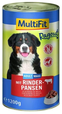 Image de MultiFit Ragout pour chien adulte maxi au bœuf 6x1200 g