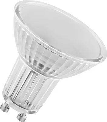 Zdjęcie produktu dla OSRAM LED BASE PAR16 50, szklany reflektor LED do trzonka GU10, ciepła biel (2700K), zamiennik konwencjonalnych reflektorów 50W, opakowanie 5 szt
