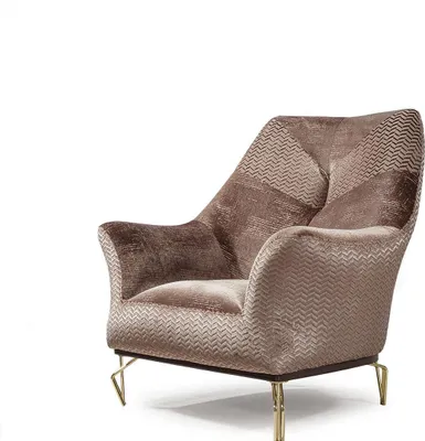 Obrázek produktu pro Sessel Design Wohnzimmer Polster Holz Polster Moderne Luxus braun