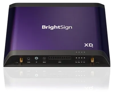 Zdjęcie produktu dla BrightSign XD1036, Czarny, MP4, MOV, MKV, WEBM, TS, MPG, MPEG, PS, M2P, AVI, HEVC, H.264, AV1, VP9, MJPG, MPEG2, BMP, JPEG, PNG, MP2, MP3, AAC, WAV, EAC3, MicroSD (TransFlash), 4K Ultra HD