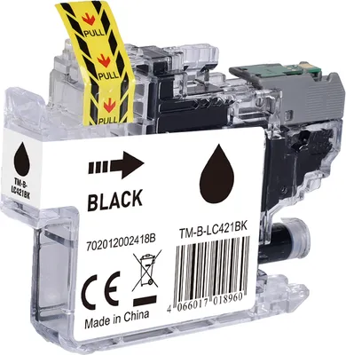 Produktbild von black Tinte 4.6-LC421BK kompatibel mit Brother LC421BK