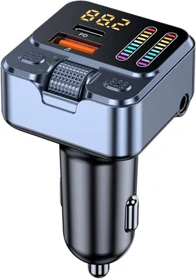 Image de Adaptateur Bluetooth 5.4 de 45W - Autoradio sans fil avec fonction de lecture MP3, sortie USB, éclairage LED multicolore et fonction mains libres avec microphone