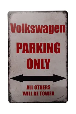 Produktbild von Volkswagen Parking Only Blechschild 20x30 cm Vintage Metallschild
