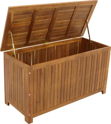 Produktbild von DEGAMO Garten Auflagenbox ST. VINCENT Akazie geölt B 115cm T 50cm H 61cm nicht luft-/wasserdicht pflegeleicht