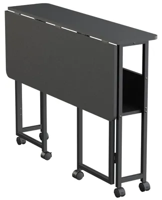 Obrázok produktu pre Mobilný skladací stôl Spacetronik 80x58 cm čierny na kolieskach