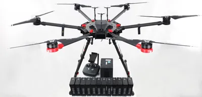 Produktbild von DJI Matrice 600 Pro, 6 Rotoren, 29 m/s, 15,5 kg, 4500 mAh, Schwarz