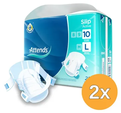 Productafbeelding van 2x Attends Slip active 10 maat L (28 stuks)