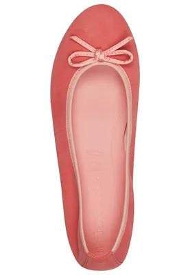 Produktbild von Tamaris Damen Ballerina Velours Leder Schleife TOUCHit Fußbett 1-22166-44, Größe:37 EU, Farbe:Rot