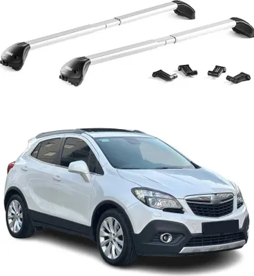 Image de Barres de toit transversales pour Opel Mokka \ Mokka X 2013-2021 Alu Gris ABE