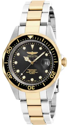 Zdjęcie produktu dla Invicta Pro Diver 17049 Zegarek Męski - Mechanizm Kwarcowy - Stal Nierdzewna z Czarną Tarcza - 37 mm