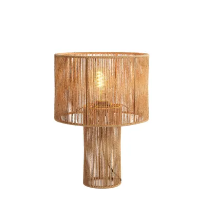 Produktbild von Light & Living - Tischleuchte Lavatera - Jute - Ø30cm Tischlampe - Nachttischlampe, Wohnzimmer, Schlafzimmer