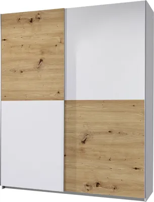 Produktbild von Schwebetürenschrank - Artisan Eiche Nachbildung Weiß matt - 170 x 196 cm