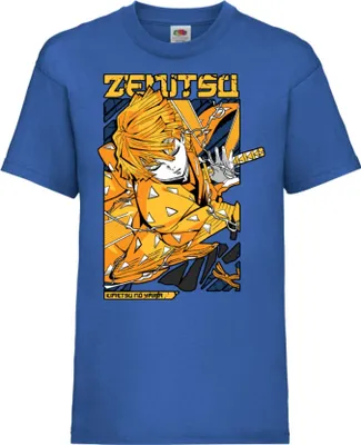 Zdjęcie produktu dla Koszulka Dziecięca Demon Anime Slayer Zenitsu Agatsuma, 3-4 Jahr - 104 / Niebieski