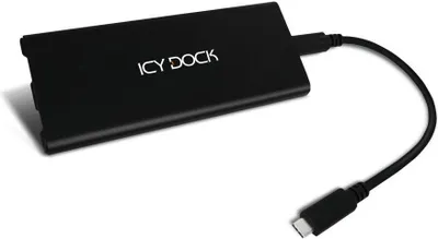 Produktbild von Icy Dock MB861U31-1M2B, SSD-Gehäuse, M.2, M.2, 10 Gbit/s, USB Anschluss, Schwarz
