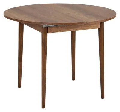 Image de Table à manger extensible en bois MDF mélaminé noyer Barok 100 à 131 x 100 x 75 cm