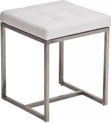 Produktbild von Sitzhocker Barci, Kunstleder  weiß