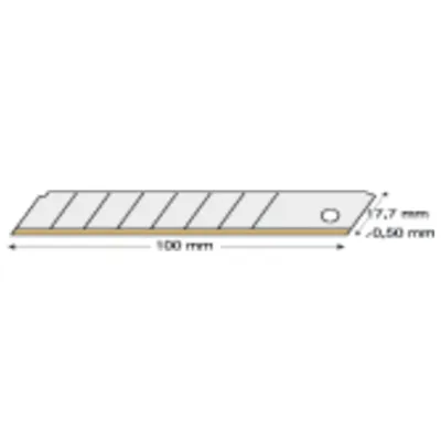 Obrázok produktu pre Lutz Abbrechklinge 50 Ersatzklingen Cutter-Messer Klinge 18x100 mm Dicke 0,5 mm