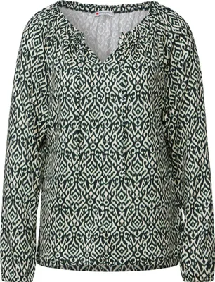 Produktbild von Street One LTD QR printed raglan shirt w. hunter green 46