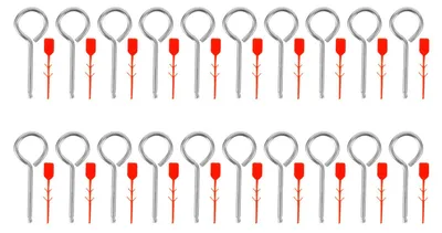Productafbeelding van Vervangingsveiligheidspennen voor brandblussers, metaal, 20 stuks, voor brandbescherming
