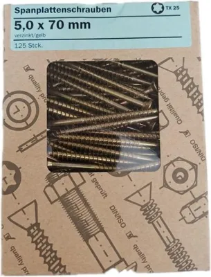 Produktbild von Universalschrauben 5.0x70mm verzinkt 125 St/pc.
