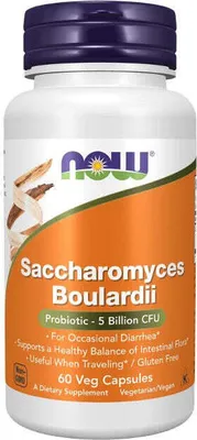 Produktbild von Saccharomyces Boulardii Probiotikum 5 Milliarden KBE 60 Veg-Kapseln Now Foods