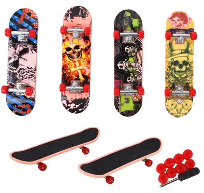 Productafbeelding van TROTTIFUN - Vinger Skate Set - 031428 - Meerdere kleuren - Metaal - Skateboard - Vingerfiguur