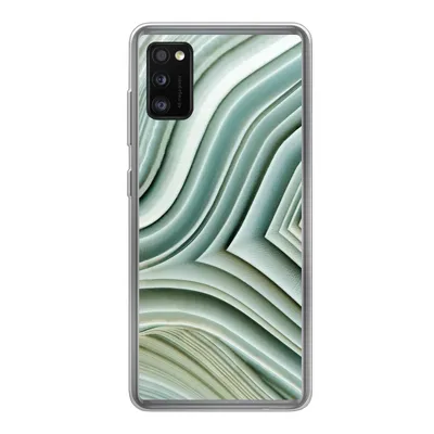 Produktbild von MuchoWow® Handyhülle Schutzhülle Hülle für Samsung Galaxy A41 Naturstein - Abstrakt - Grau Silikon Softcase Handy Hülle - Mobiltelefon