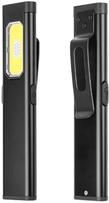 Image de Lampe de poche LED avec clip, 11,1 cm, rechargeable par USB, pour la randonnée, le camping, les voyages et les urgences en voiture
