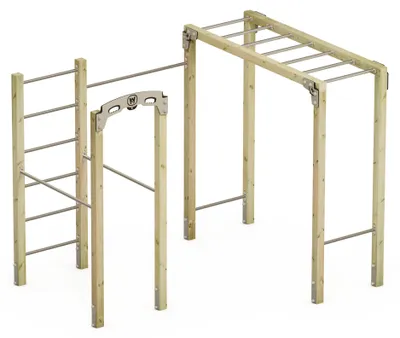 Produktbild von Turnreck mit Reckstangen Wickey FIT Base 805, aus Holz, Zubehör edelstahl