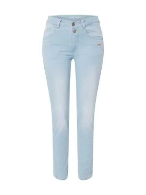 Produktbild von GANG Sana Cropped Straight Fit Jeans Damen Hose Blau Used Stretch Denim Pants