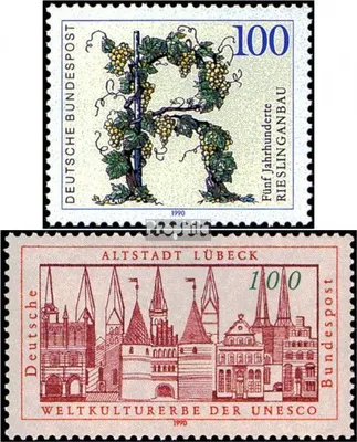 Produktbild von Briefmarken BRD (BR.Deutschland) 1990 Mi 1446,1447 (kompl.Ausgaben) gestempelt 500 Jahre Rieslinganbau