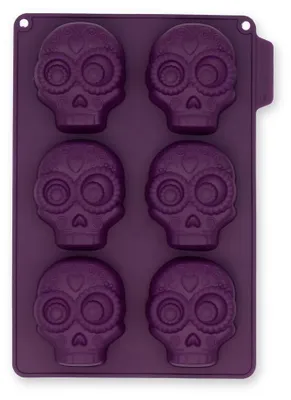Obrázok produktu pre Silikónové formy na Halloween – motívy lebky (sada 6 kusov)