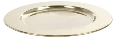 Produktbild von Metall Dekoteller 30cm Servierteller Platzteller Weihnachtsteller gold glänzend