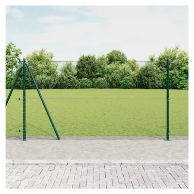Produktbild von Zaunpfosten Grün 10 x 1,2 m (13 mm Maschen) aus Stahl und PVC für Gartenzaun, Hundezaun, Weidezaun und Hühnerzaun