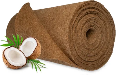 Produktbild von MC.Sammler Kokosmatte Winterschutz und Kälteschutz für Pflanzen Kübelpflanzen Palmen | Meterware 100cm (Breite) x 15m 7mm dick | 100% biologisch abbaubar Kokos-Filzmatte