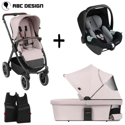 Produktbild von ABC Design Samba berry 3in1 SET inkl. Babyschale Tulip graphite und Adapter