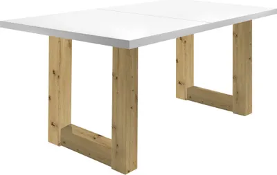 Produktbild von Esstisch ausziehbar Eila 1 140 x 90 x 75 Esszimmertisch Asteiche/Weiß Matt Lack 13329-140