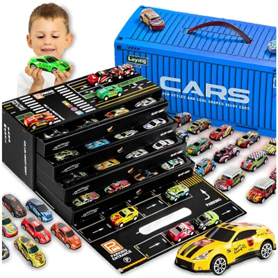 Produktbild von CARS, CARS, FEDERN IN EINEM BEHÄLTER, KOFFER, MIT ANTRIEB + BRETT 48 Stück.